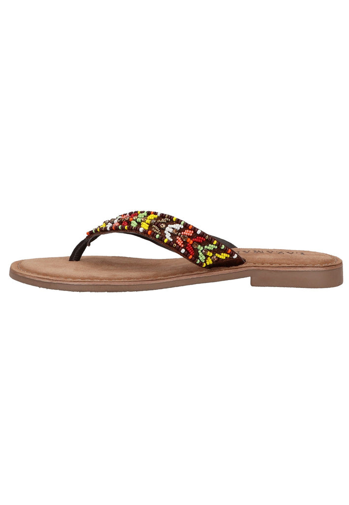 Lazamani Zehensteg Textil Braun - surf4shoes