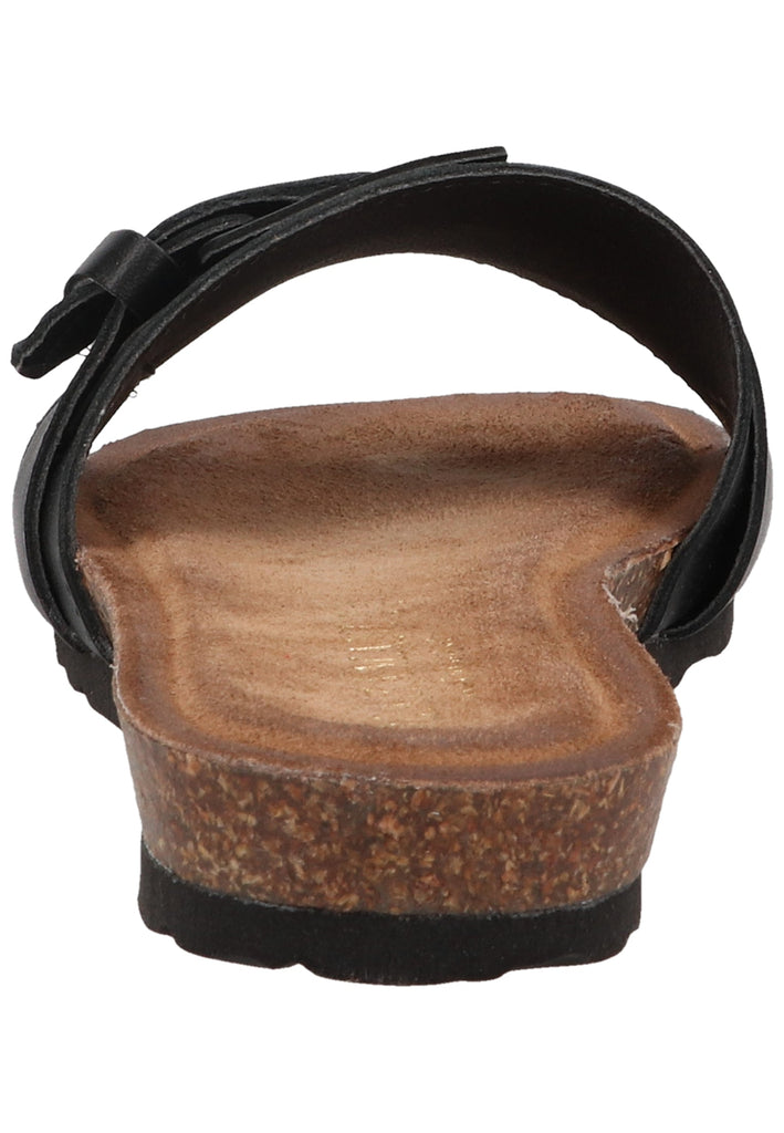 Lazamani Pantoletten Leder Schwarz - surf4shoes