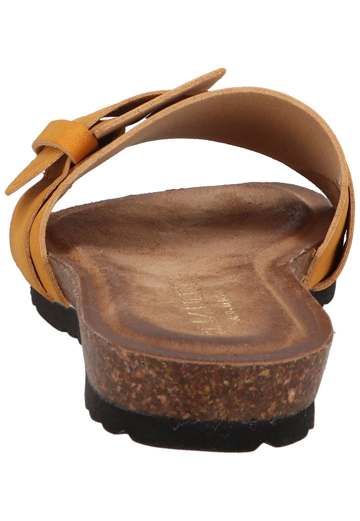 Lazamani Pantoletten Veloursleder Gelb - surf4shoes