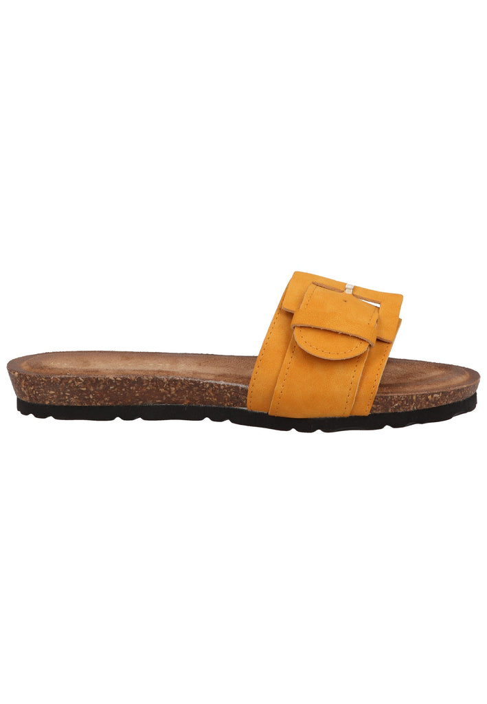 Lazamani Pantoletten Veloursleder Gelb - surf4shoes
