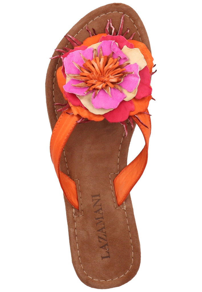 Lazamani Zehensteg Leder Orange - surf4shoes