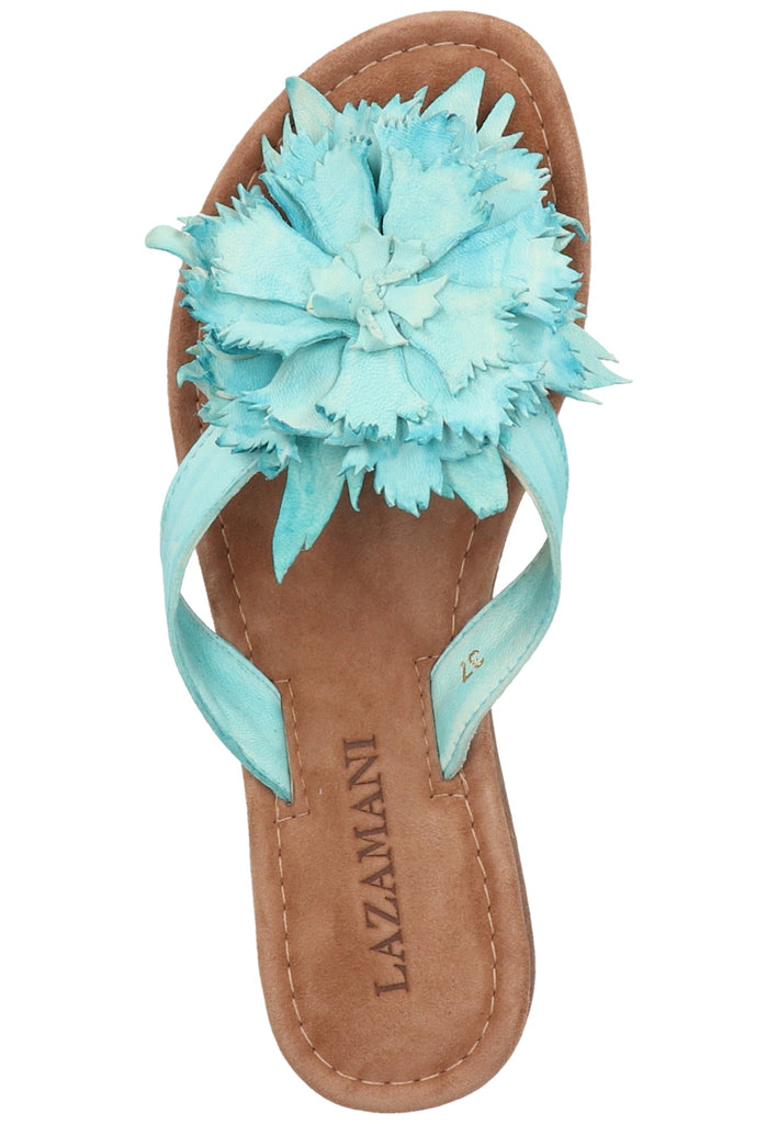 Lazamani Zehensteg Leder Hellblau - surf4shoes