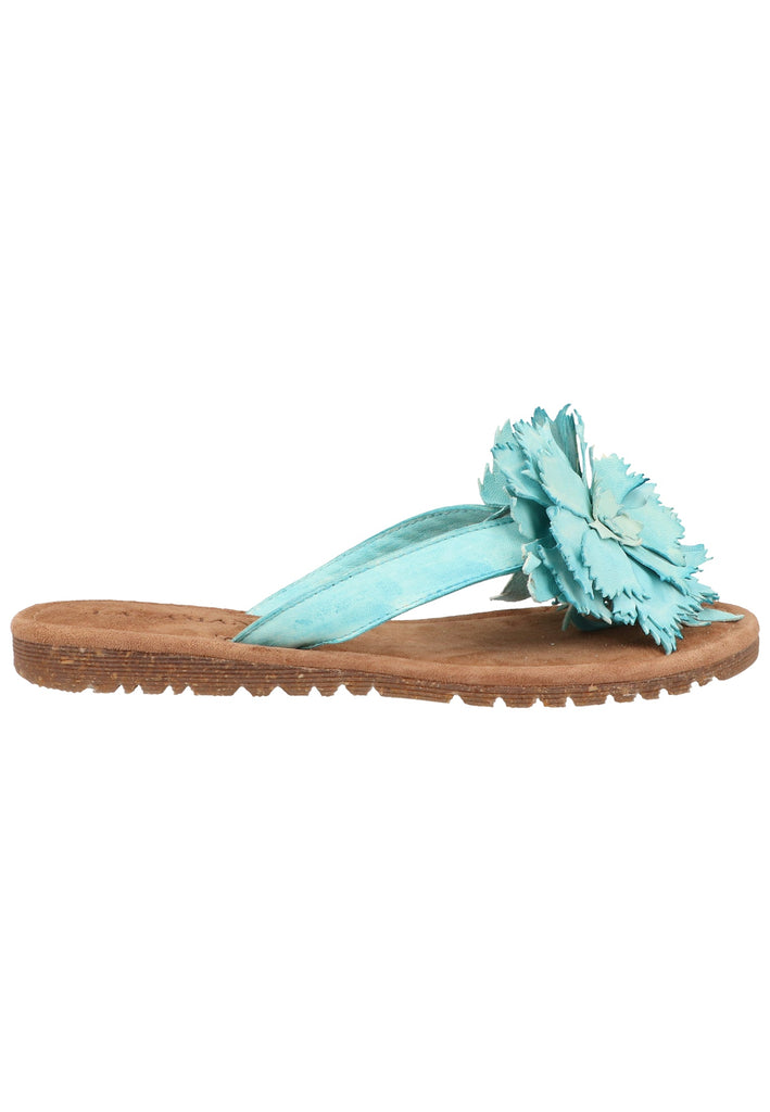 Lazamani Zehensteg Leder Hellblau - surf4shoes