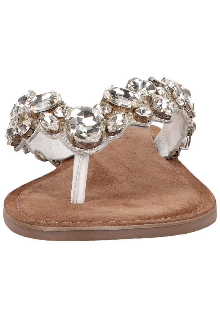 Lazamani Zehensteg Lederimitat/Textil Weiß - surf4shoes