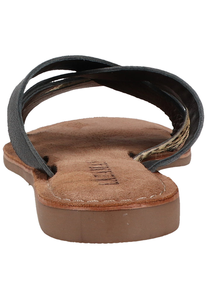 Lazamani Pantoletten Leder Braun/Beige - surf4shoes