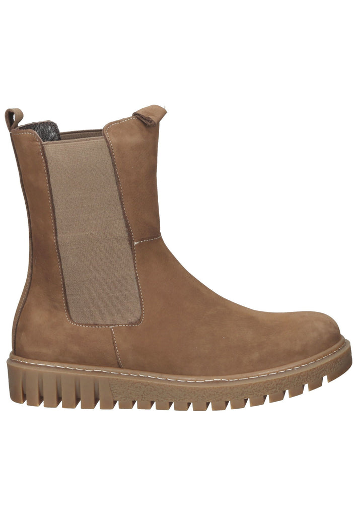 Lazamani Stiefelette Nubukleder/Textil Taupe - surf4shoes