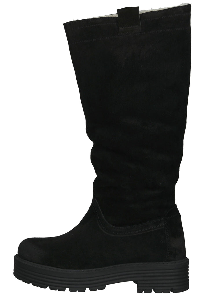 Lazamani Stiefel Veloursleder Schwarz Warmfutter - surf4shoes