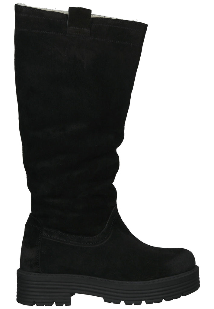 Lazamani Stiefel Veloursleder Schwarz Warmfutter - surf4shoes