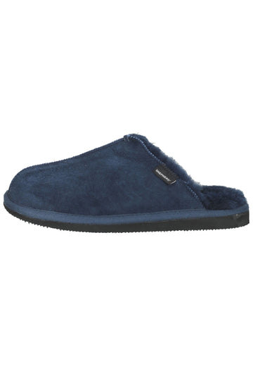 Shepherd Hausschuhe Veloursleder Navy Warmfutter - surf4shoes