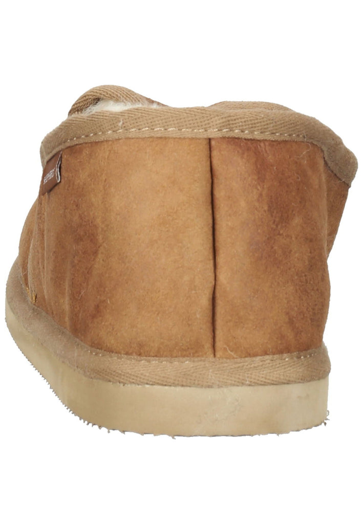 Shepherd Hausschuhe Veloursleder Cognac Warmfutter - surf4shoes