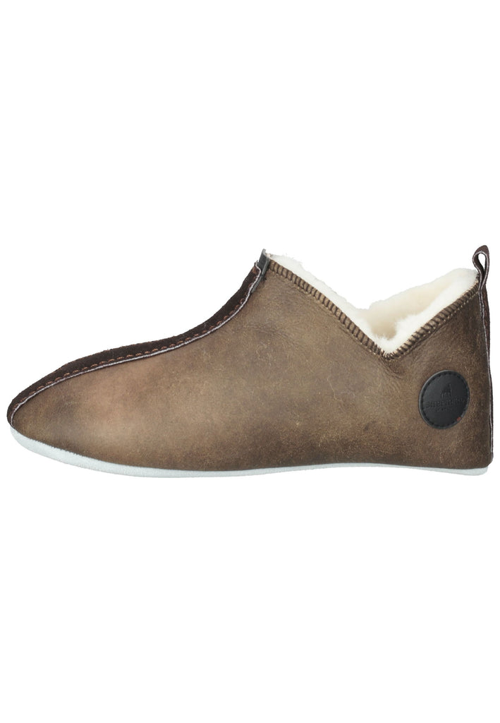 Shepherd Hausschuhe Veloursleder Grau Warmfutter - surf4shoes