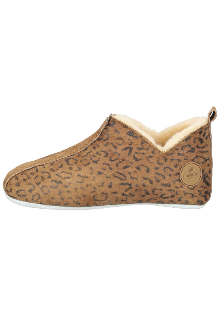 Shepherd Hausschuhe Veloursleder Kastanie Warmfutter - surf4shoes