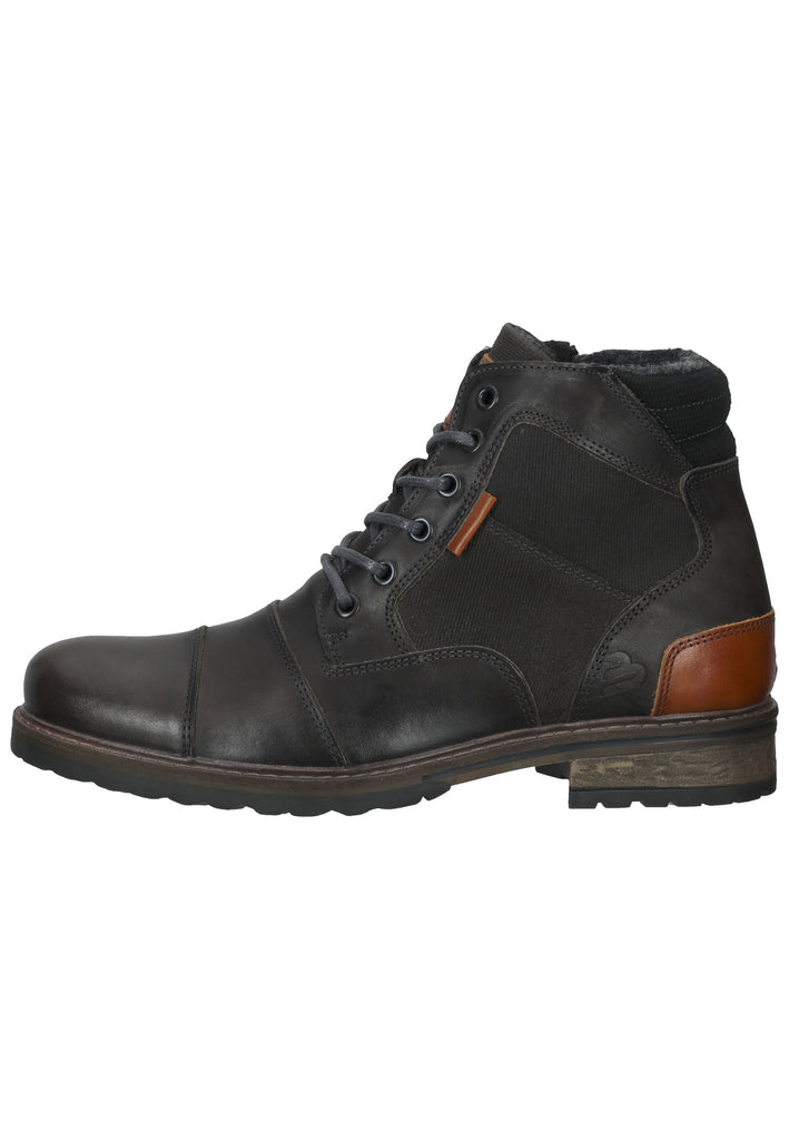 Bullboxer Stiefelette Leder/Textil Grau Warmfutter - surf4shoes