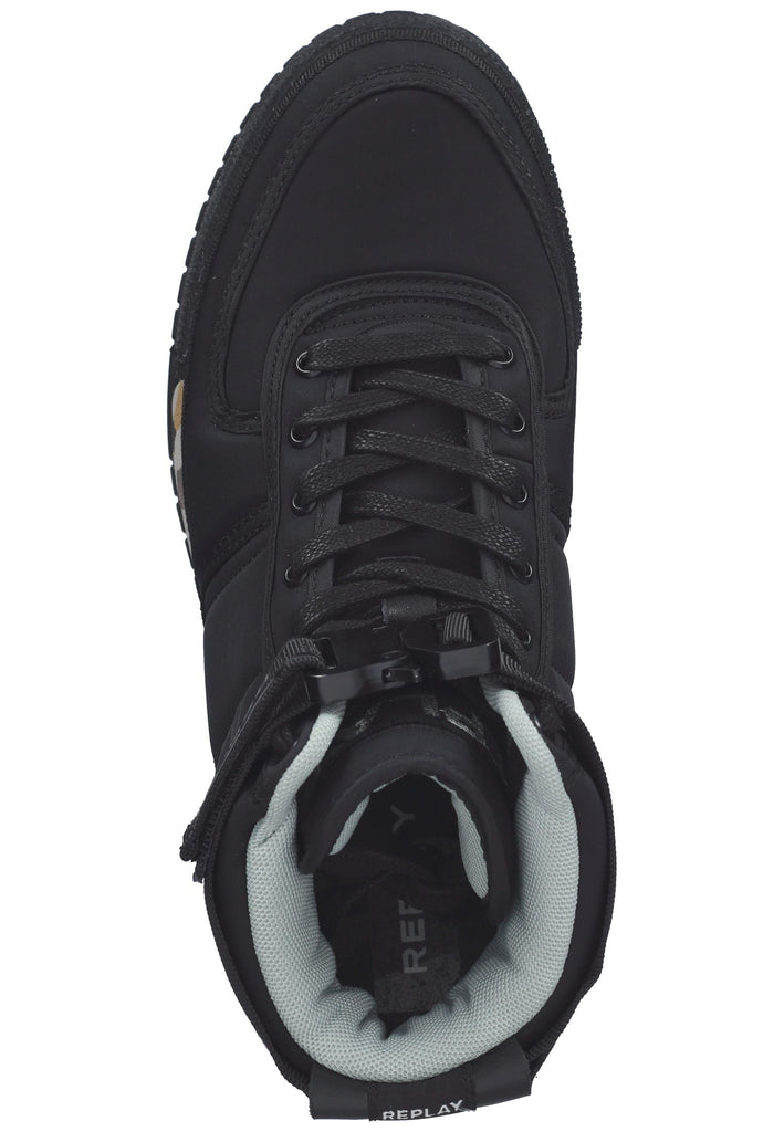 Replay Sneaker Lederimitat/Textil Schwarz - surf4shoes