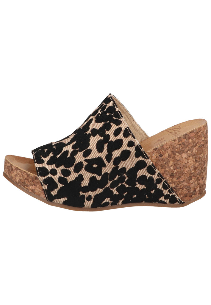Blowfish Pantoletten Textil Beige/Schwarz - surf4shoes