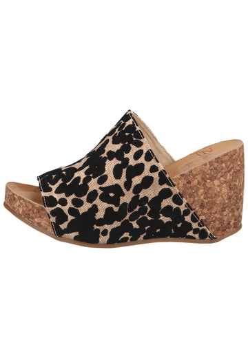 Blowfish Pantoletten Textil Beige/Schwarz - surf4shoes