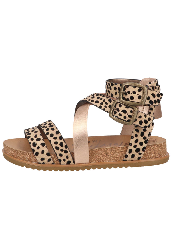 Blowfish Sandalen Lederimitat Beige/Schwarz - surf4shoes
