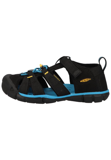 Keen Sandalen Lederimitat/Textil Schwarz/Gelb - surf4shoes
