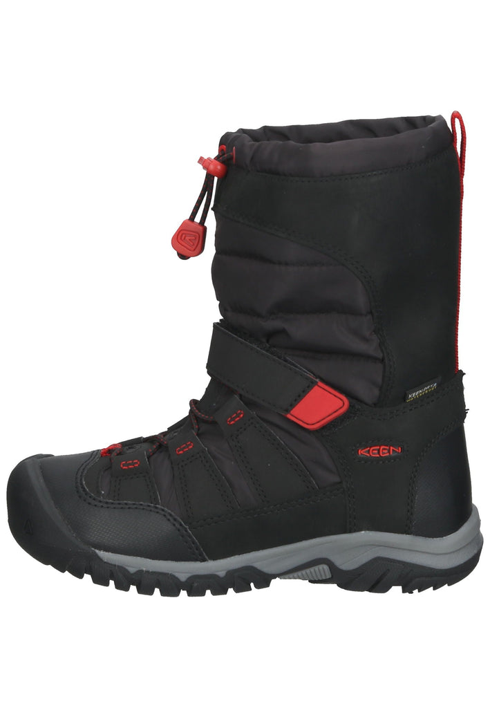 Keen Stiefel Leder/Textil Schwarz/Rot - surf4shoes