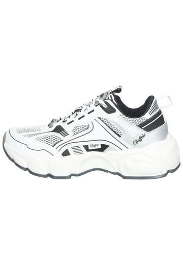 Buffalo Sneaker Lederimitat/Textil Schwarz/Weiß - surf4shoes