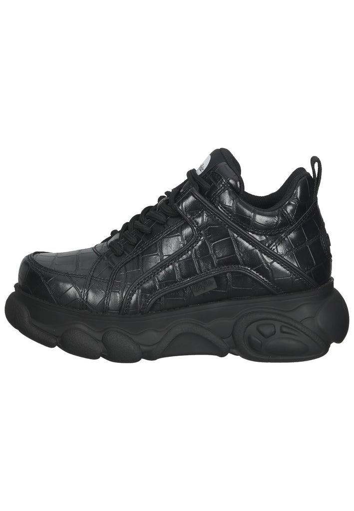 Buffalo Sneaker Lederimitat Schwarz - surf4shoes