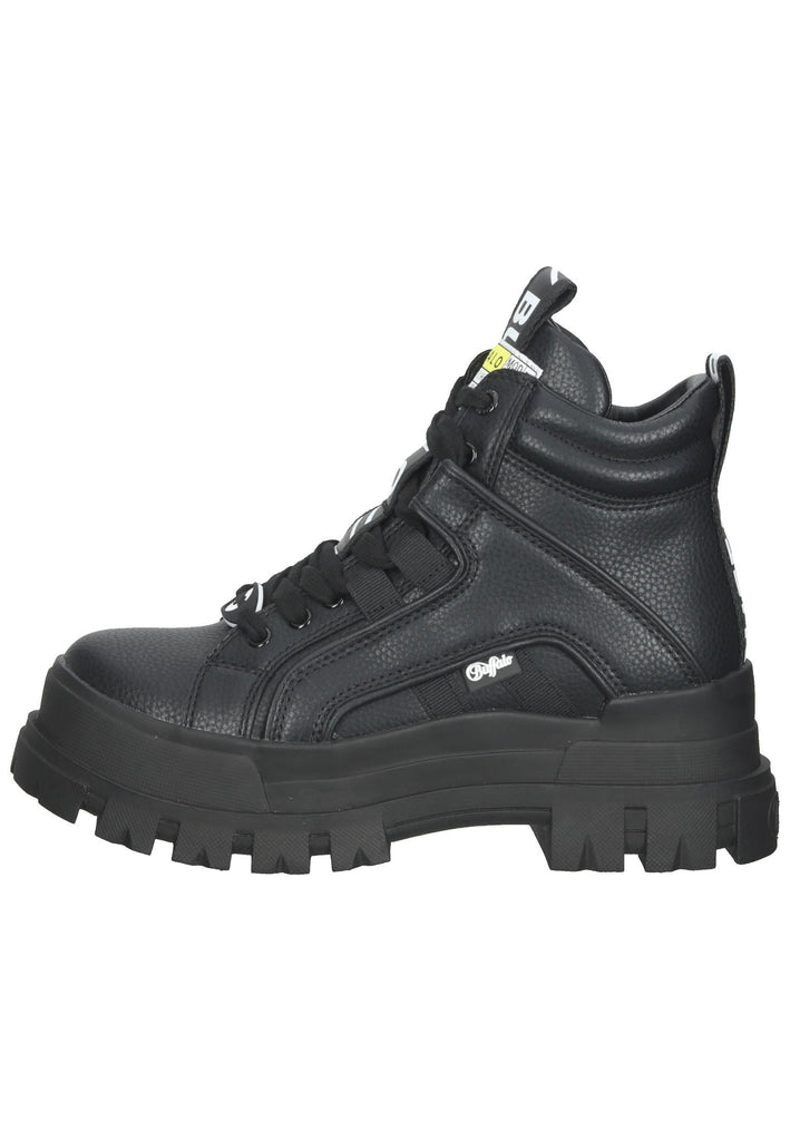 Buffalo Stiefelette Lederimitat Schwarz - surf4shoes
