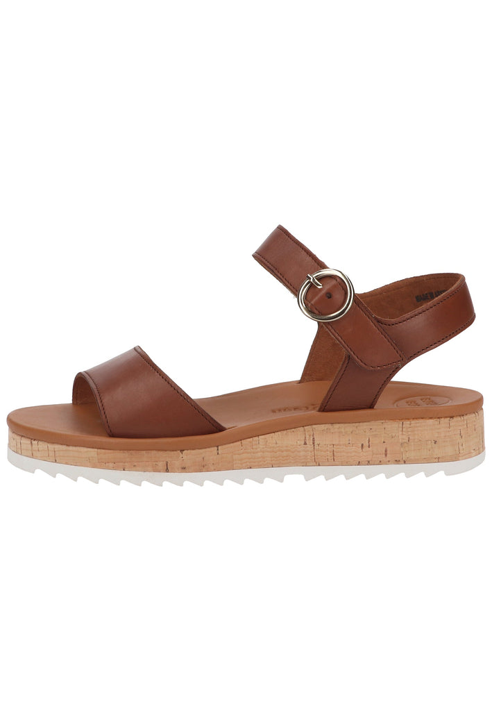 Paul Green Sandalen Glattleder Mittelbraun - surf4shoes