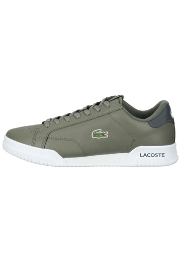 Lacoste Sneaker Leder Khaki/Grau - surf4shoes