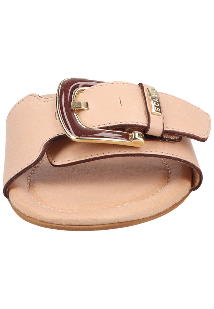 Scapa Pantoletten Leder Beige - surf4shoes