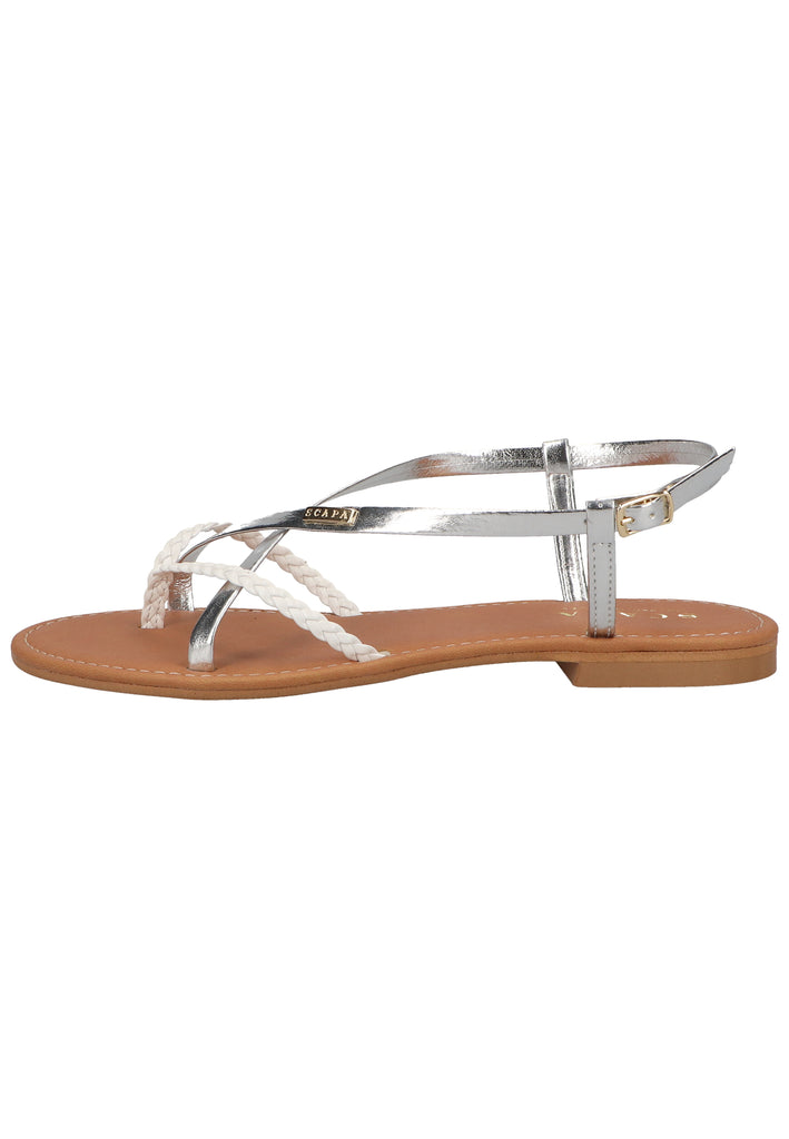 Scapa Zehensteg Lederimitat Silber - surf4shoes