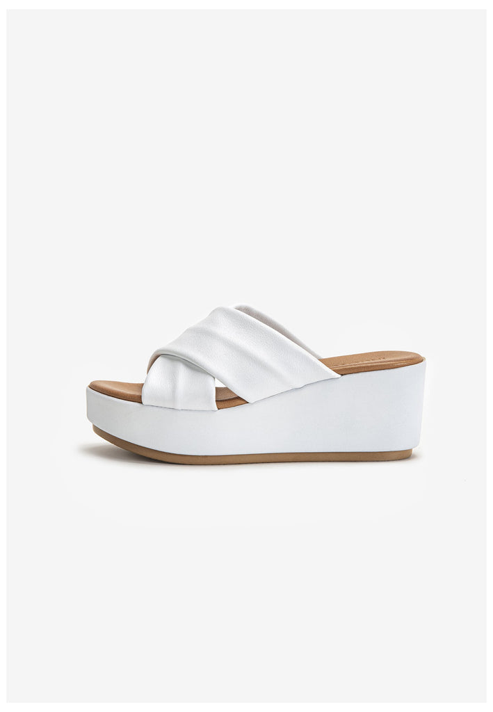 Inuovo Pantoletten Leder Weiß - surf4shoes