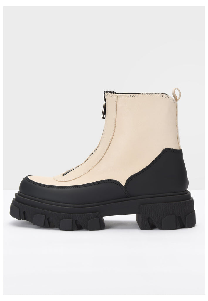 Inuovo Stiefelette Leder Beige/Schwarz - surf4shoes