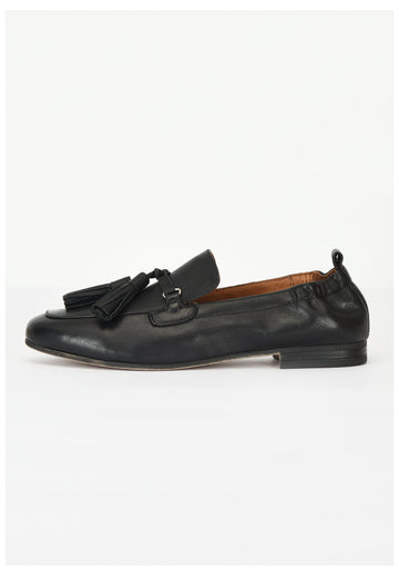 Inuovo Slipper Leder Schwarz - surf4shoes
