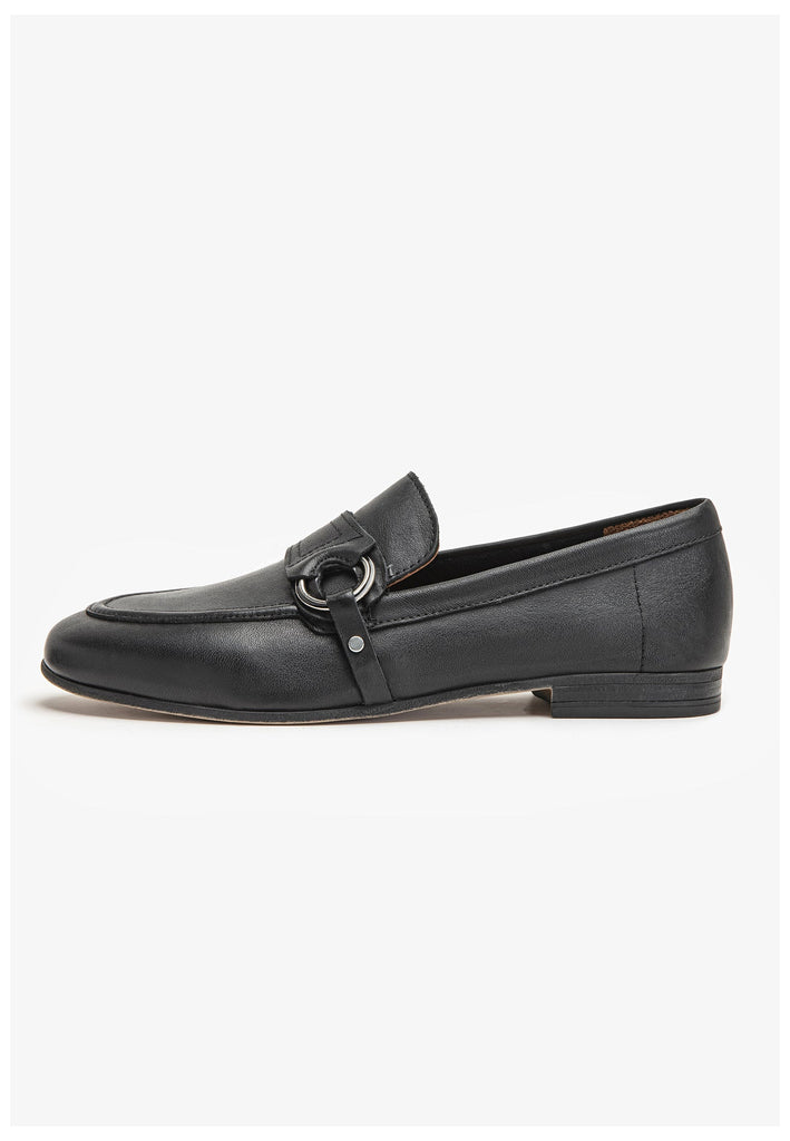Inuovo Slipper Leder Schwarz - surf4shoes