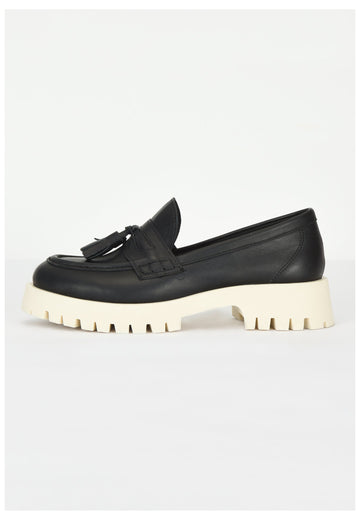 Inuovo Slipper Leder Schwarz - surf4shoes