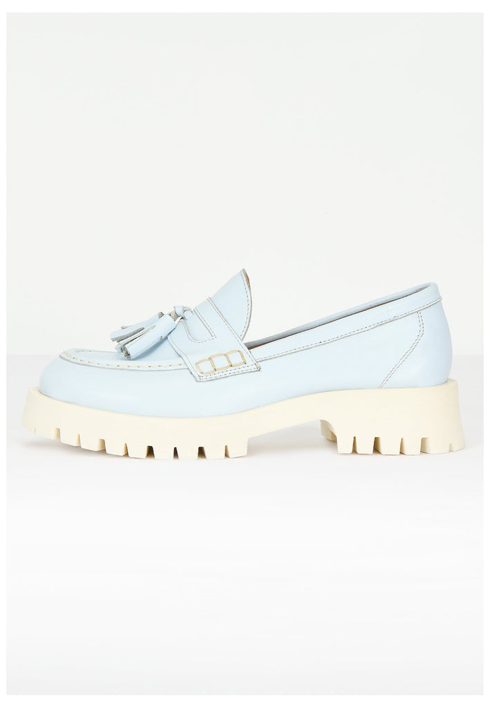 Inuovo Slipper Leder Hellblau - surf4shoes