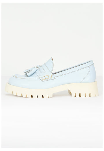 Inuovo Slipper Leder Hellblau - surf4shoes