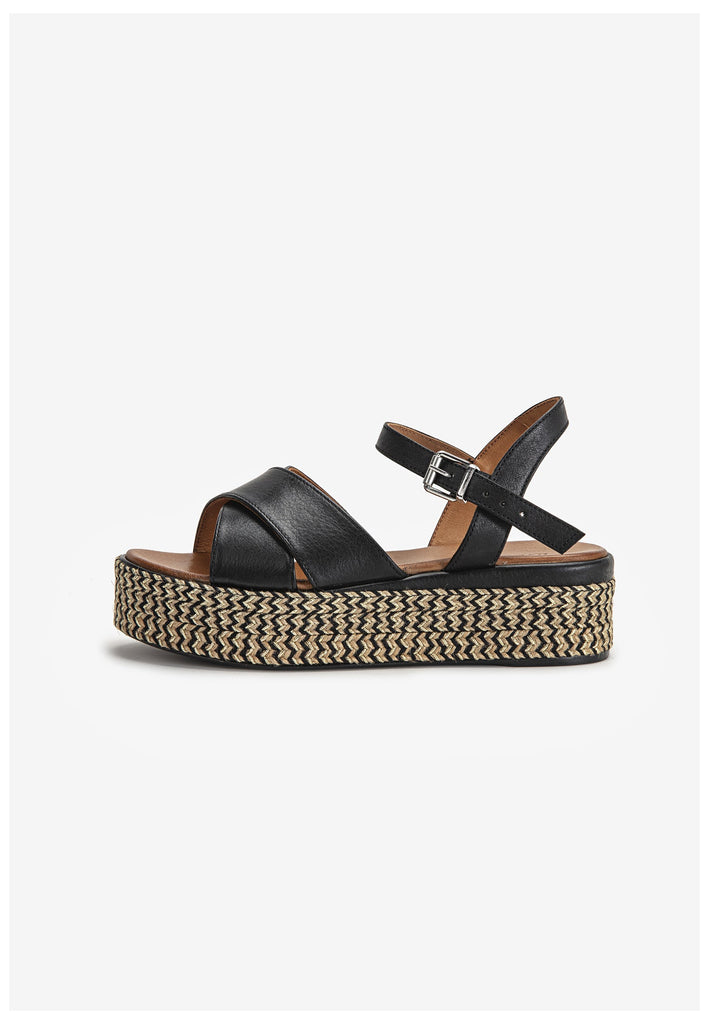 Inuovo Sandalen Leder Schwarz - surf4shoes