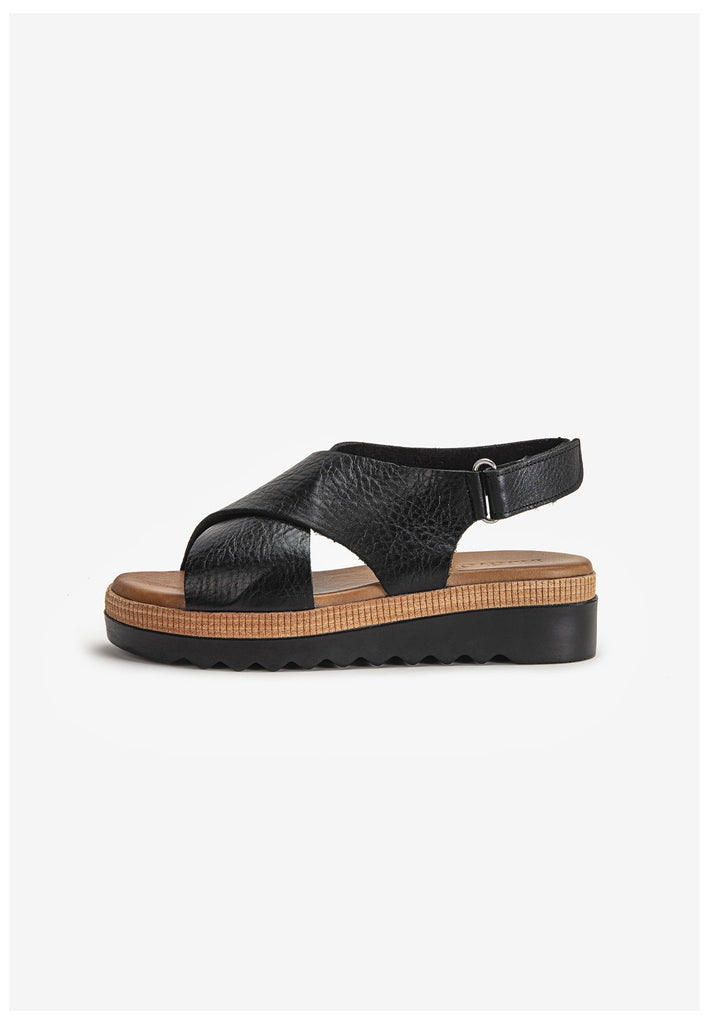 Inuovo Sandalen Leder Schwarz - surf4shoes