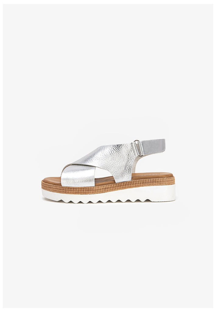 Inuovo Sandalen Leder Silber - surf4shoes