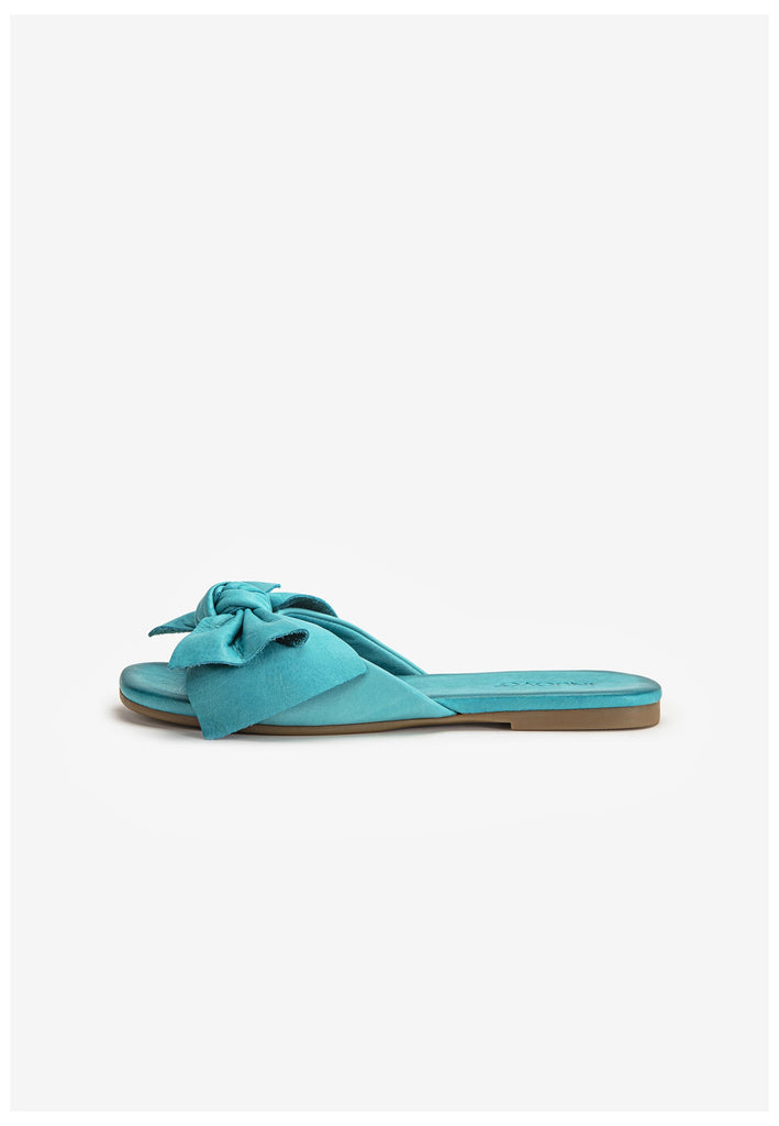 Inuovo Pantoletten Leder Turquoise - surf4shoes