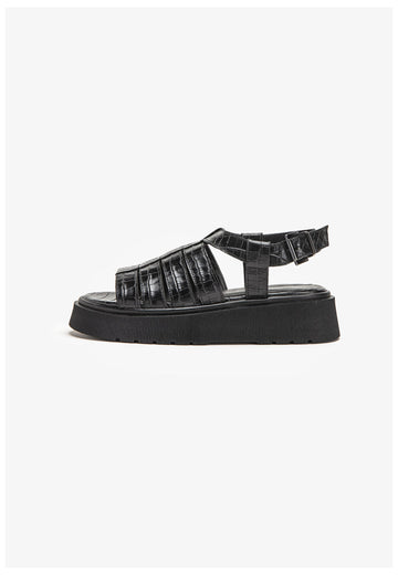 Inuovo Sandalen Leder Schwarz - surf4shoes