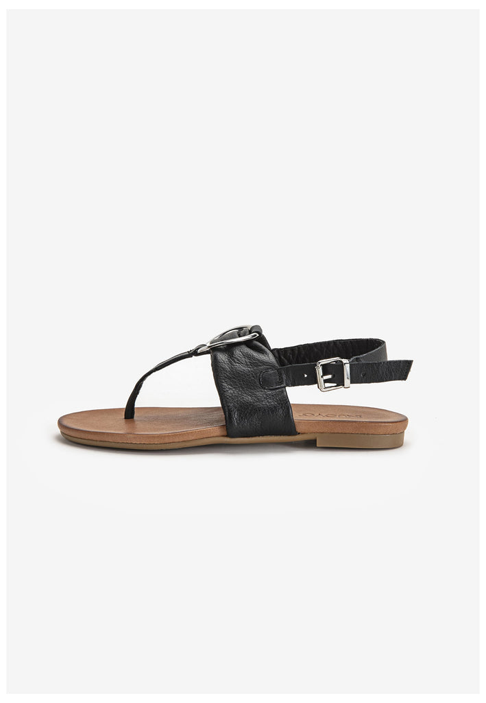 Inuovo Sandalen Leder Schwarz - surf4shoes
