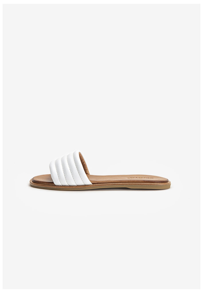 Inuovo Pantoletten Leder Weiß - surf4shoes