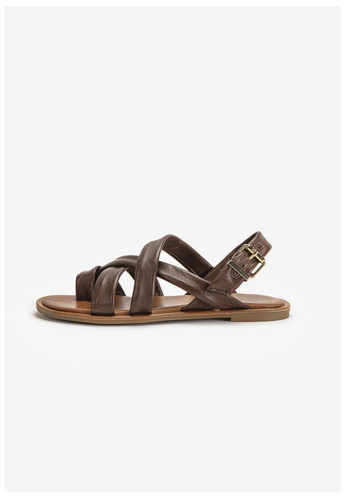 Inuovo Sandalen Leder Dunkelbraun - surf4shoes