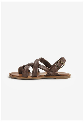 Inuovo Sandalen Leder Dunkelbraun - surf4shoes