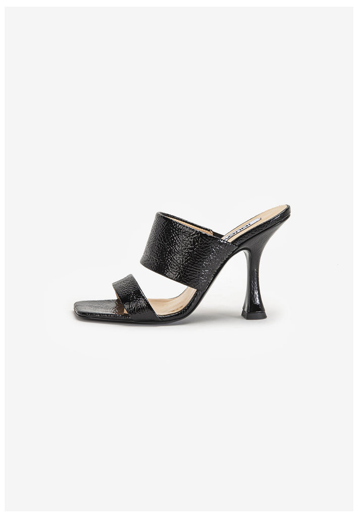 Inuovo Pantoletten Leder Schwarz - surf4shoes