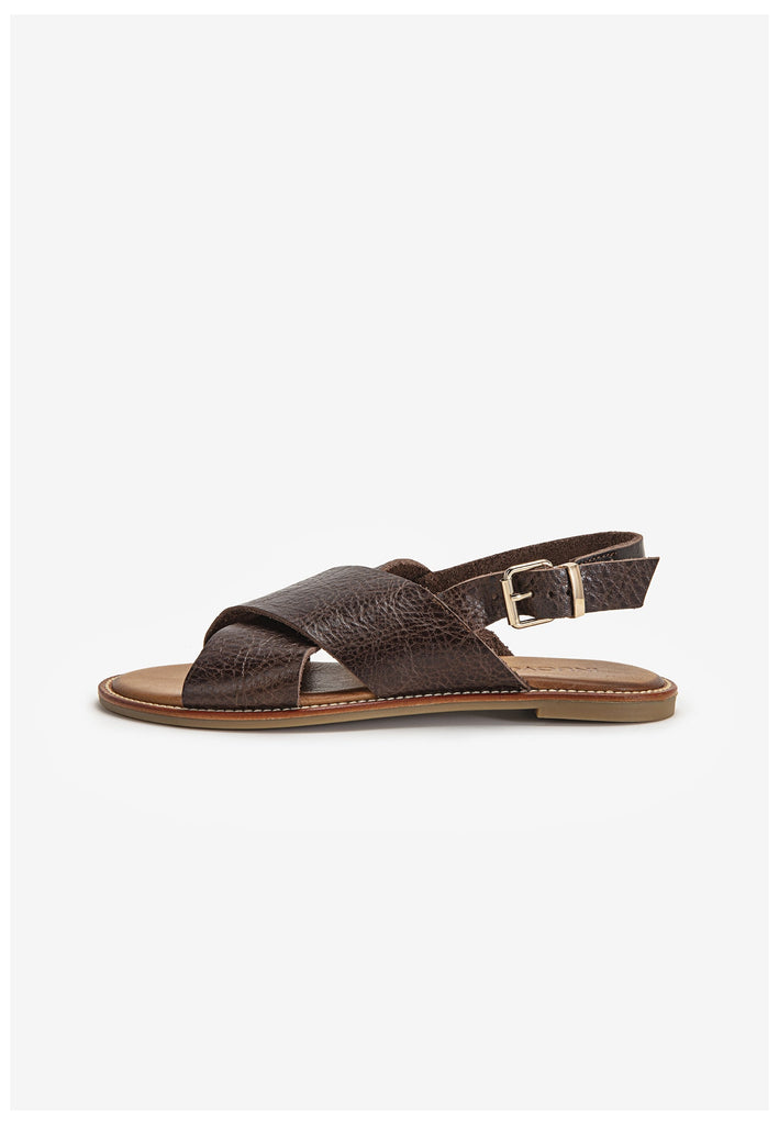 Inuovo Sandalen Leder Dunkelbraun - surf4shoes