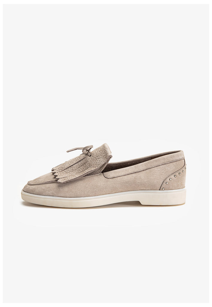 Inuovo Slipper Leder Hellgrau - surf4shoes