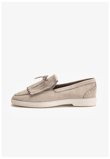 Inuovo Slipper Leder Hellgrau - surf4shoes